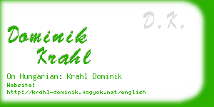 dominik krahl business card